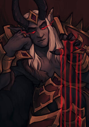 Fanart of Sire Denathrius from World of Warcraft